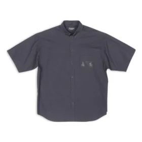Camicia a maniche corte Fashion Institute, vestibilità ampia “Grigio scuro” 703846TYB181270