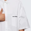 Camicia a maniche corte in popeline “Bianca” 751920TNM609000
