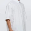 Camicia a maniche corte in popeline “Bianca” 751920TNM609000