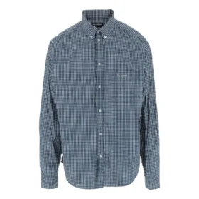 Camicia a maniche lunghe a quadri “Blue” 690340TMM373768 Camicia a maniche lunghe a quadri “Blue” 690340TMM373768