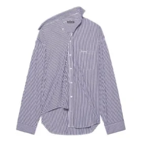 Camicia a maniche lunghe a righe FW21 blu scuro 663034TIM368502