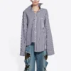Camicia a maniche lunghe a righe FW21 blu scuro 663034TIM368502