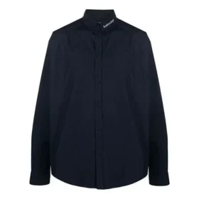 Camicia a maniche lunghe con bottoni e logo sul colletto “Navy” 671586TYB184100