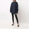Camicia a maniche lunghe con bottoni e logo sul colletto “Navy” 671586TYB184100
