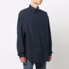 Camicia a maniche lunghe con bottoni e logo sul colletto “Navy” 671586TYB184100