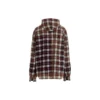 Camicia a maniche lunghe con cappuccio a quadri sbiancata “Red White Black” 699223TMM059783