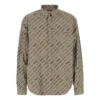 Camicia a maniche lunghe con logo su tutta la superficie “Beige” 662983TNLL19763