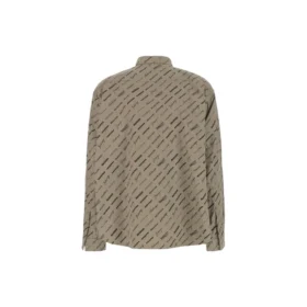 Camicia a maniche lunghe con logo su tutta la superficie “Beige” 662983TNLL19763 Camicia a maniche lunghe con logo su tutta la superficie “Beige” 662983TNLL19763