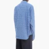Camicia a maniche lunghe con logo su tutto il tessuto e righe sottili “Blue” 662983TGLB95531