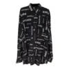 Camicia a maniche lunghe in viscosa con stampa all-over, vestibilità ampia “Black” 658956TPLB41070