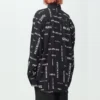 Camicia a maniche lunghe in viscosa con stampa all-over, vestibilità ampia “Black” 658956TPLB41070