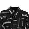 Camicia a maniche lunghe in viscosa con stampa all-over, vestibilità ampia “Black” 658956TPLB41070