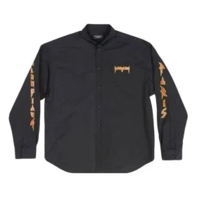 Camicia a maniche lunghe Metallica, vestibilità oversize “Black Orange” 699053TYB181000