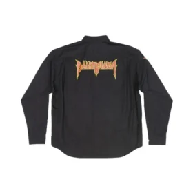 Camicia a maniche lunghe Metallica, vestibilità oversize “Black Orange” 699053TYB181000