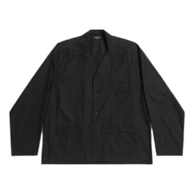 Camicia a maniche lunghe, vestibilità media “Black” 658844TEM161000