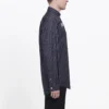 Camicia abbottonata con logo a righe sul petto “Black” 583989TGM041070