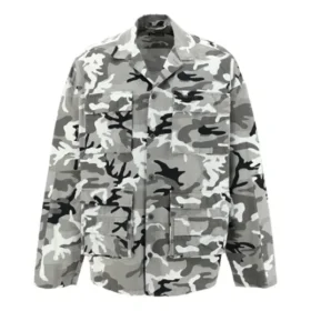 Camicia con stampa mimetica “Grey” 681008TLL721262
