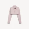 Camicia corta da donna in rosa polveroso Camicia corta da donna in rosa polveroso