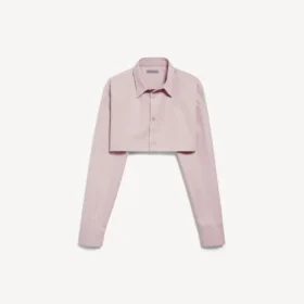 Camicia corta da donna in rosa polveroso Camicia corta da donna in rosa polveroso
