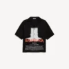Camicia da bowling a maniche corte da uomo “The Door” in nero