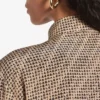 Camicia da donna con monogramma in beige/nero Camicia da donna con monogramma in beige/nero