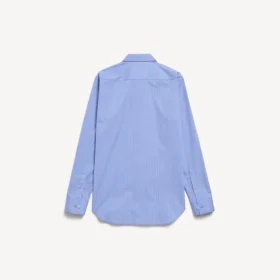 Camicia da donna in popeline a righe blu/blu navy