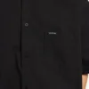 Camicia da lavoro da uomo a maniche corte, nera Camicia da lavoro da uomo a maniche corte, nera