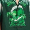 Camicia da uomo a maniche corte in stile “extreme tie dye” da bowling, verde/bianca Camicia da uomo a maniche corte in stile “extreme tie dye” da bowling, verde/bianca