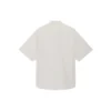 Camicia da uomo Balenciaga in cotone a maniche corte e dal taglio ampio, grigia 664627TKM102967