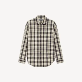 Camicia da uomo dalla vestibilità regolare nei colori bianco/nero