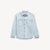 Camicia da uomo in Denim a maniche lunghe, colore azzurro Camicia da uomo in Denim a maniche lunghe, colore azzurro