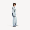 Camicia da uomo in Denim a maniche lunghe, colore azzurro Camicia da uomo in Denim a maniche lunghe, colore azzurro