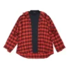 Camicia e T-shirt a quadri Trompe L’oeil “Red Navy” 699371TNM256167