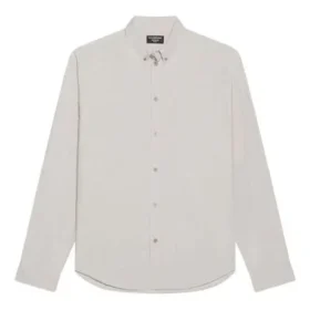 Camicia in cotone, vestibilità larga “Cement Grey” 681688TKM102967