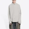 Camicia in cotone, vestibilità larga “Cement Grey” 681688TKM102967