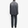 Camicia in Denim strappato SS21 da uomo, nera 657610TBP191090