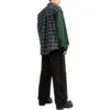 Camicia in flanella a quadri con inserti “Green” 658936TCM013064