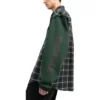 Camicia in flanella a quadri con inserti “Green” 658936TCM013064