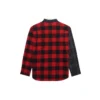 Camicia in flanella a quadri patchwork “Red Black” 647364TJM136167