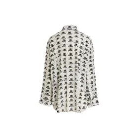 Camicia in popeline BB Icon “Bianco Nero” 733755TNL889040