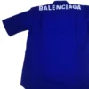 Camicia in popeline di cotone con logo sul retro “Blue” 556913TEM164210