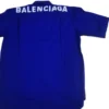 Camicia in popeline di cotone con logo sul retro “Blue” 556913TEM164210