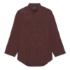 Camicia oversize a maniche lunghe con motivo scozzese SS21, marrone 658806TKM366100