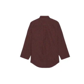 Camicia oversize a maniche lunghe con motivo scozzese SS21, marrone 658806TKM366100