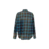 Camicia oversize a maniche lunghe in flanella a quadri “Blue Red” 715030TMM116305