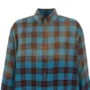 Camicia oversize a maniche lunghe in flanella a quadri “Blue Red” 715030TMM116305