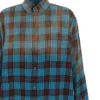 Camicia oversize a maniche lunghe in flanella a quadri “Blue Red” 715030TMM116305