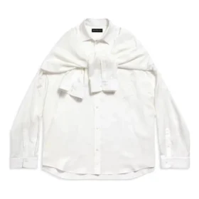 Camicia oversize con maniche annodate “White” 768553TPO359000