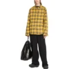 Camicia oversize reversibile a quadri “Yellow Blue” 720105TNM277660