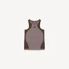 Canotta da donna techwear senza cuciture nei colori taupe/moka